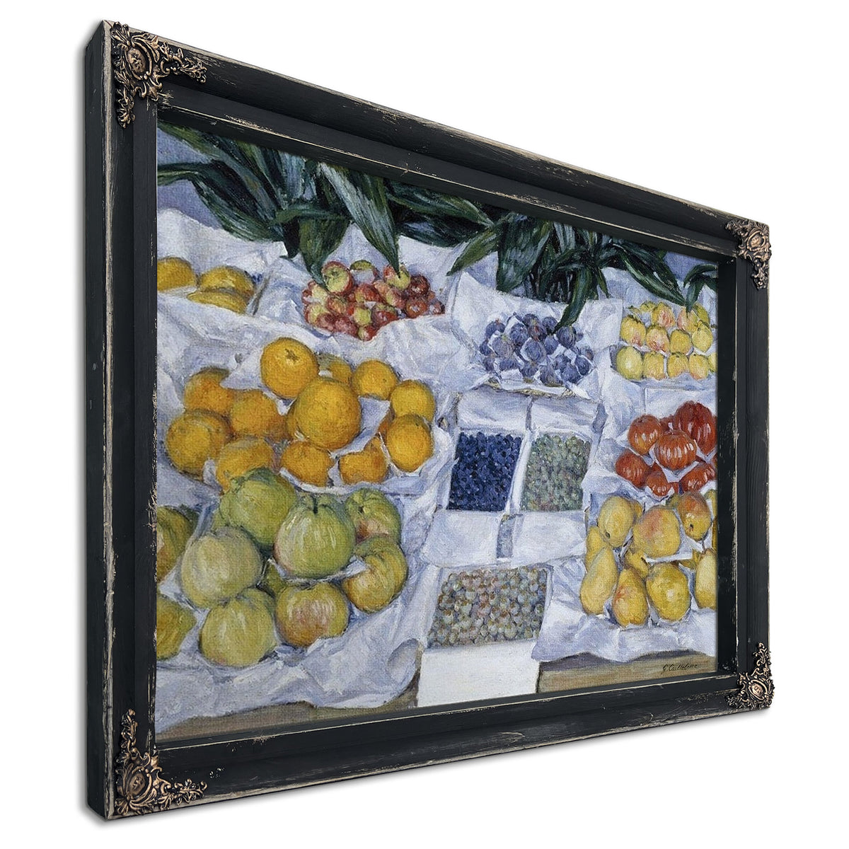 Fruit Displayed On A Stand By Gustave Caillebotte