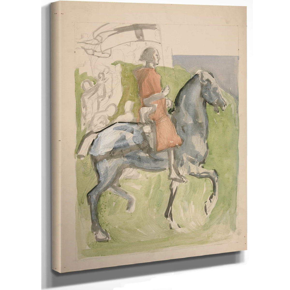 Galahad Departs Study For The Quest Of The Holy Grail by Edwin Austin Abbey