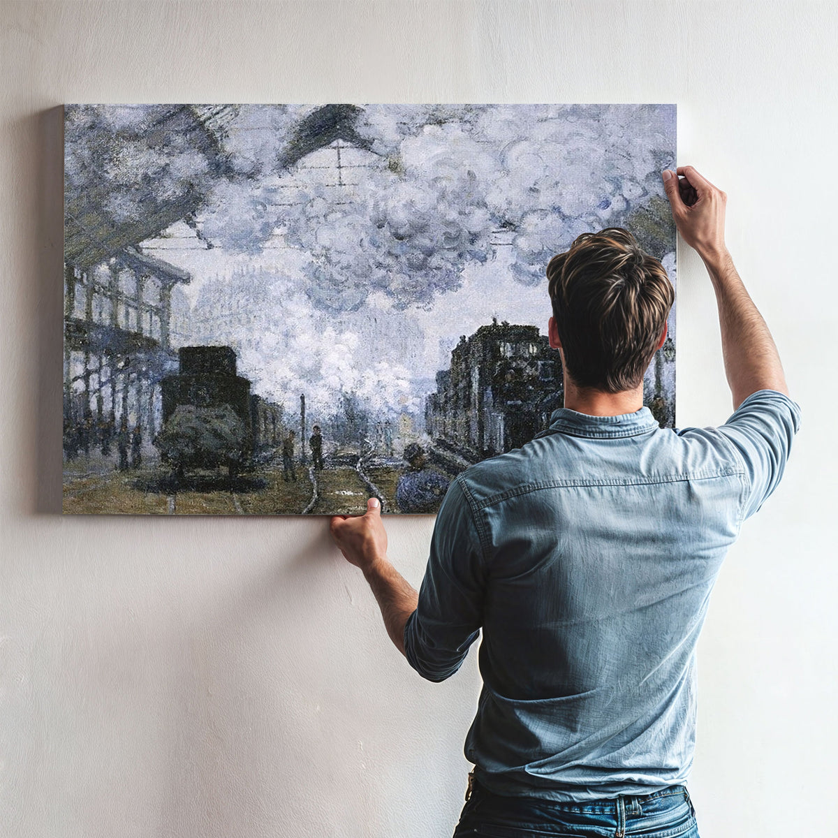 Gare Saint Lazare By Claude Monet