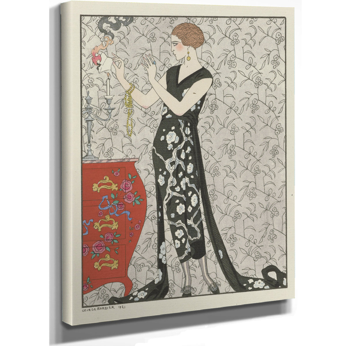 Fumee Robe du Soir de Beer 1921 By George Barbier