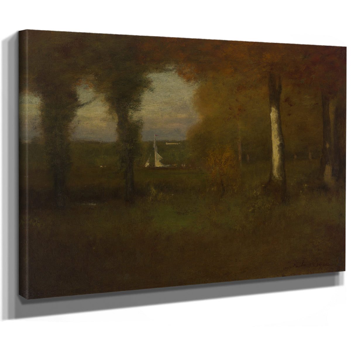 A Glimpse the Hudson Near Tarrytown By George Inness