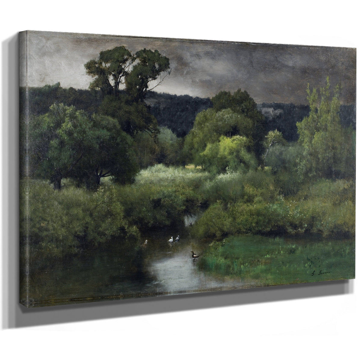 A Gray Lowery Day 1877 By George Inness