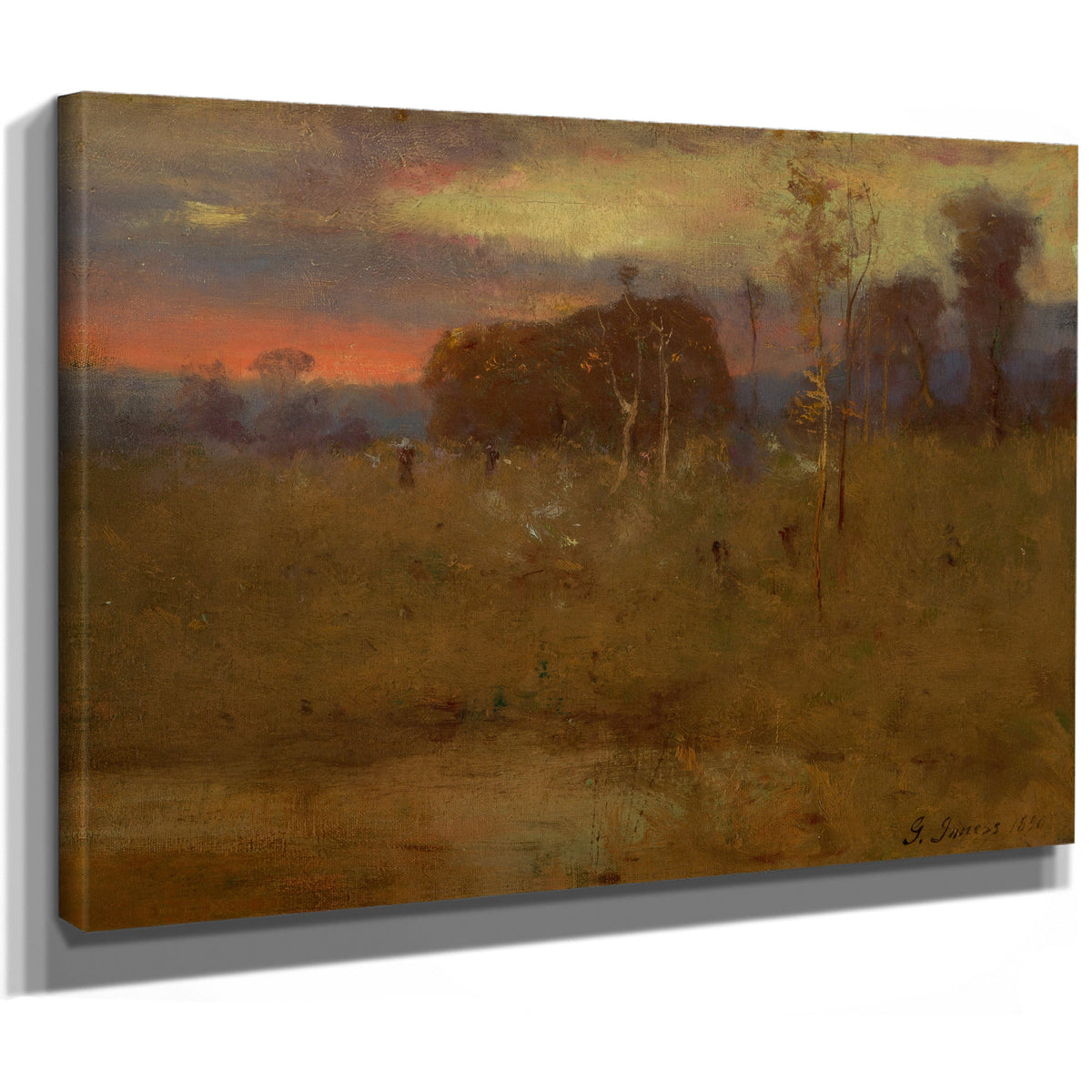 Afterglow the Meadow Circa 1888 1892 By George Inness