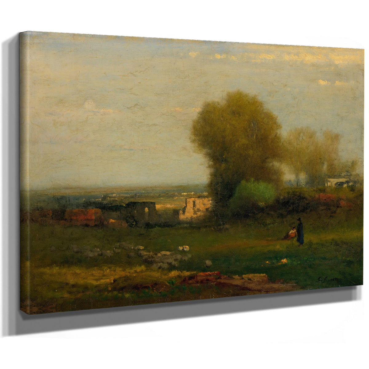 By Old Aqueduct Campagna Italy Circa By George Inness