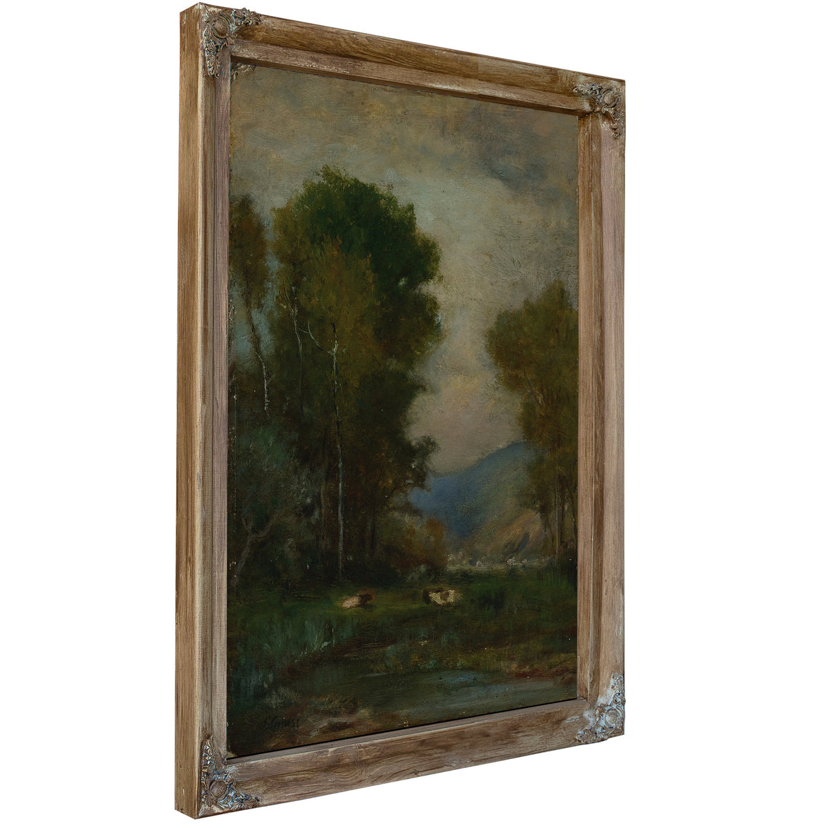 Cows a Stream 02 By George Inness