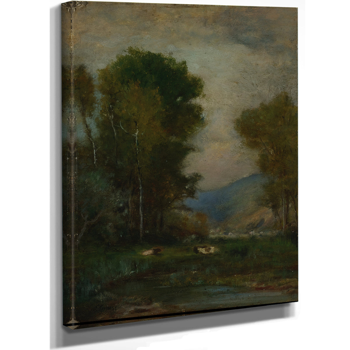 Cows a Stream 02 By George Inness