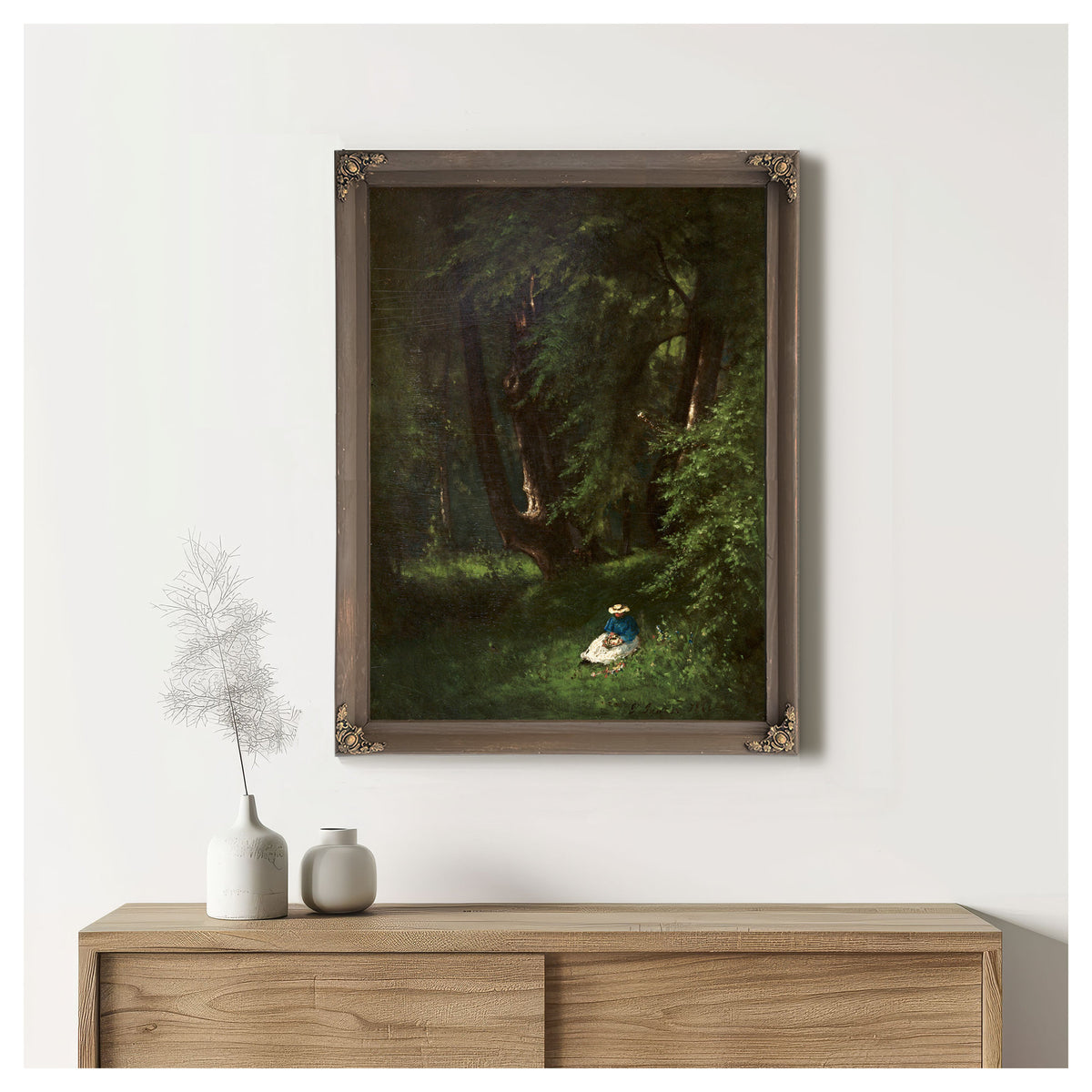 In Woods 1866 By George Inness