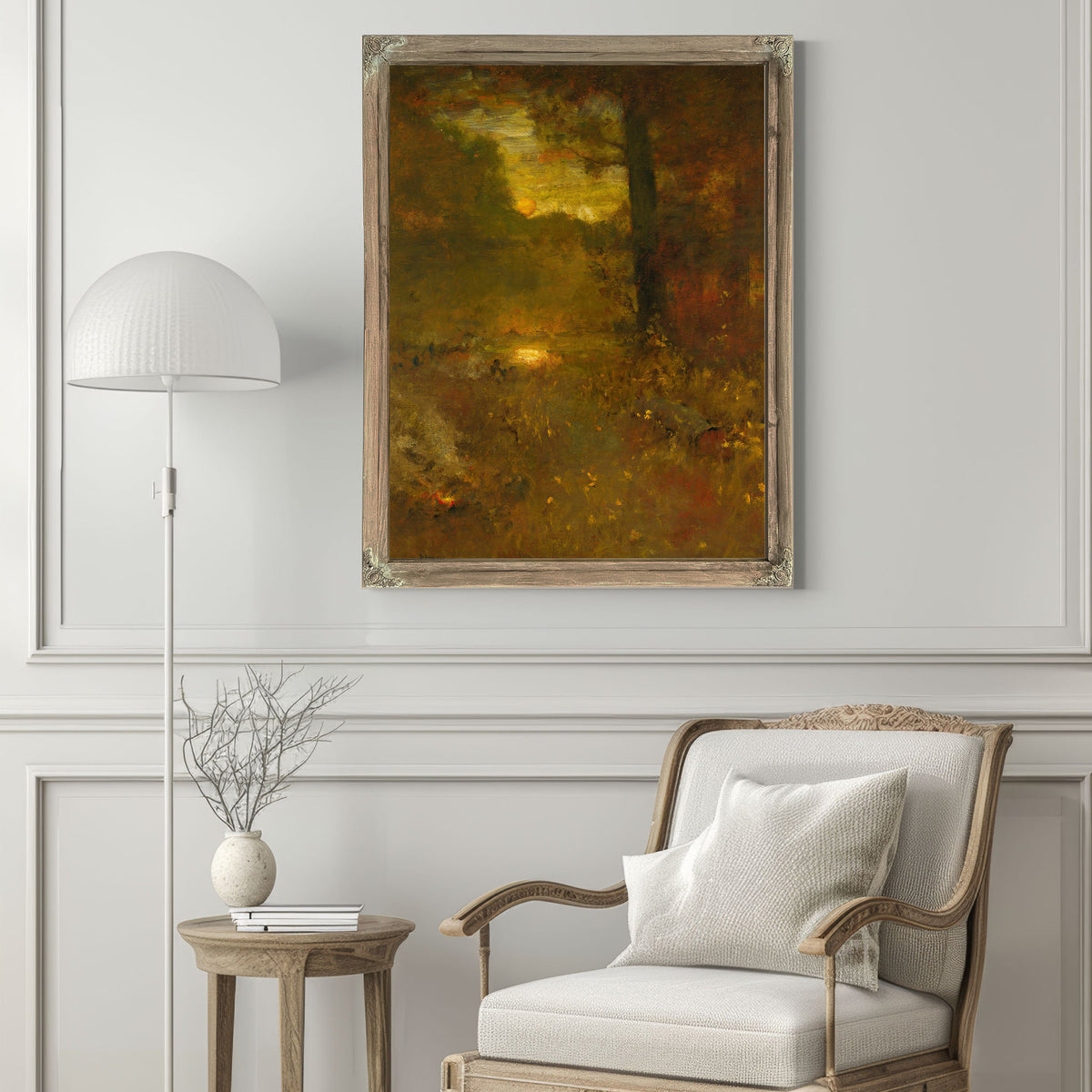 Landscape Sundown Close Day Veterans By George Inness