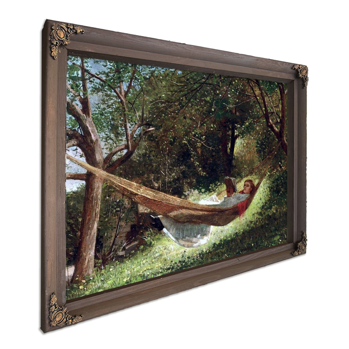 Girl In A Hammock Painting Winslow Homer Canvas Art