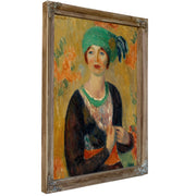 Girl In Green Turban by William James Glackens