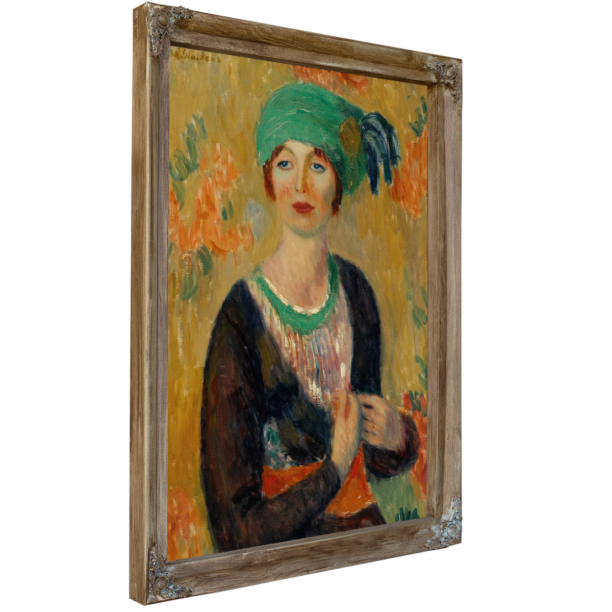 Girl In Green Turban by William James Glackens