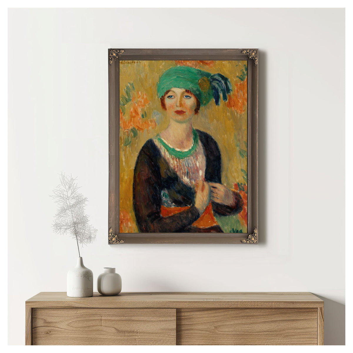 Girl In Green Turban by William James Glackens