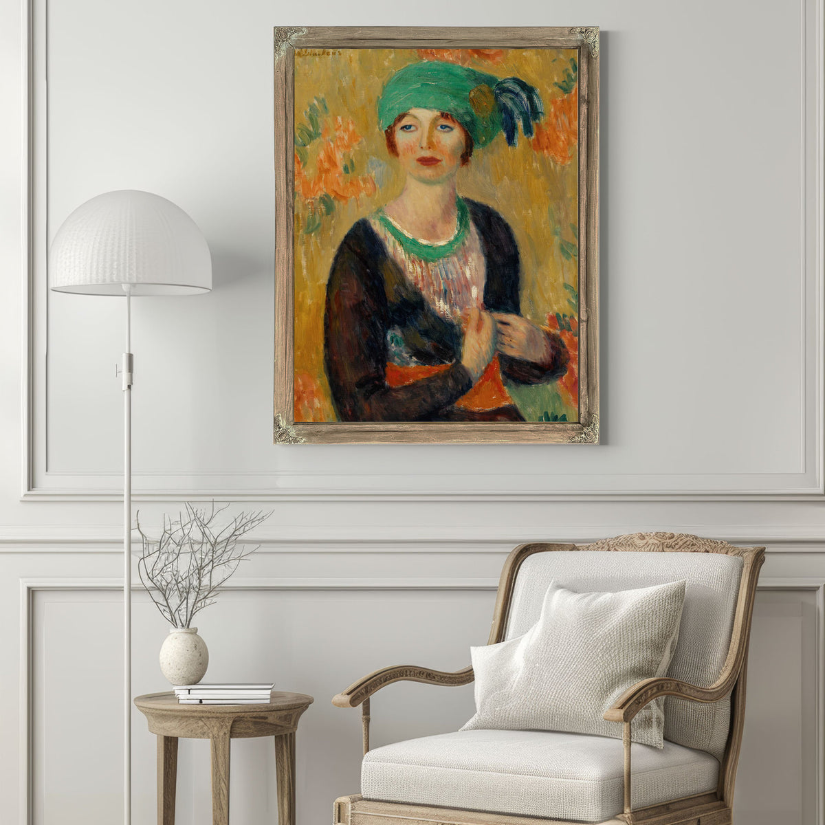 Girl In Green Turban by William James Glackens