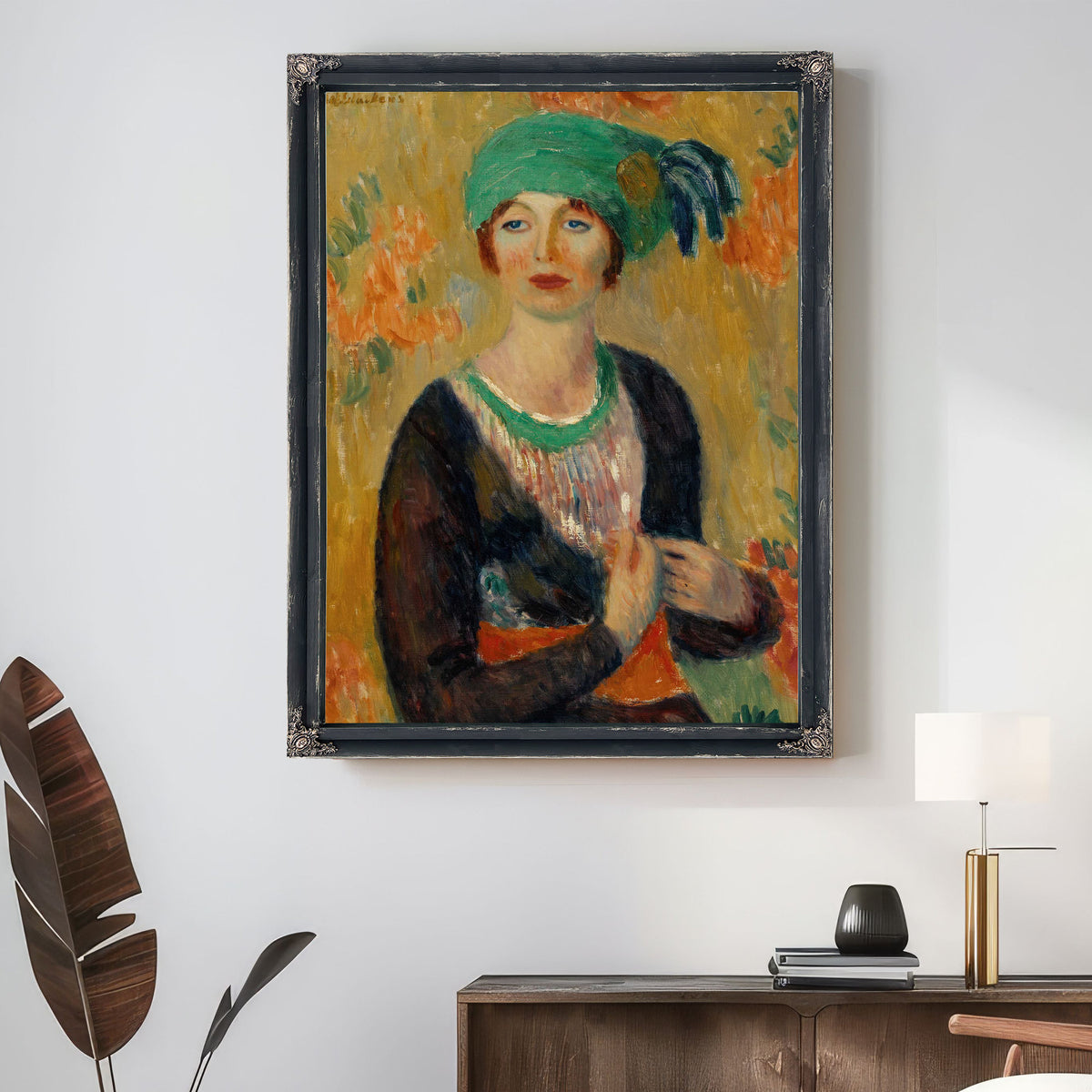 Girl In Green Turban by William James Glackens
