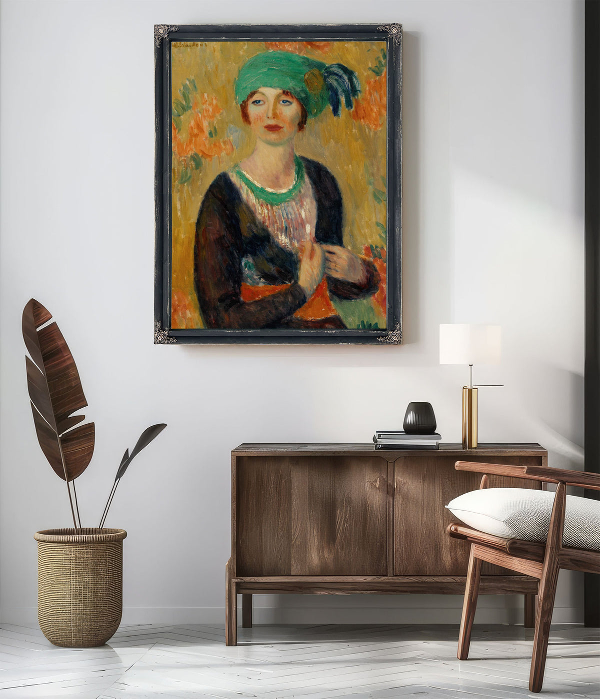Girl In Green Turban by William James Glackens
