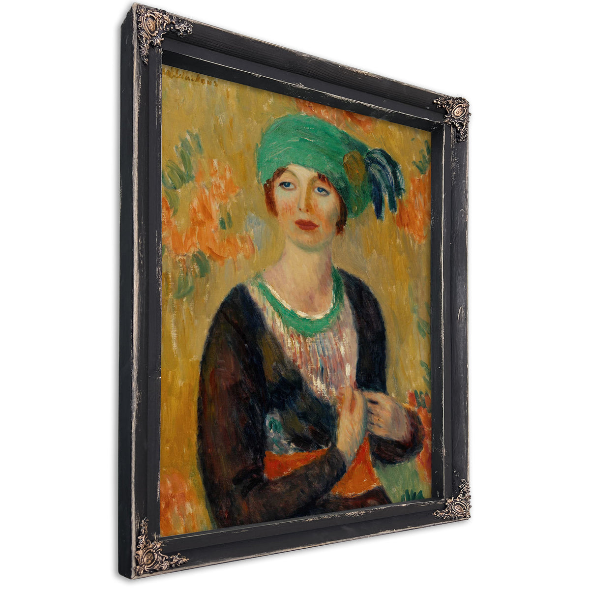 Girl In Green Turban by William James Glackens