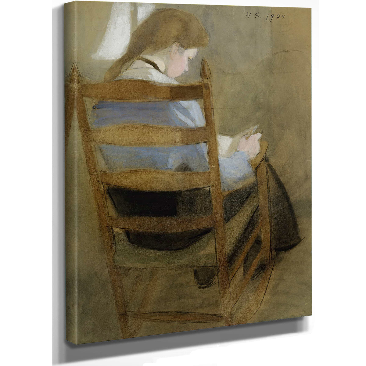 Girl Reading Seated Girl by Helene Schjerfbeck