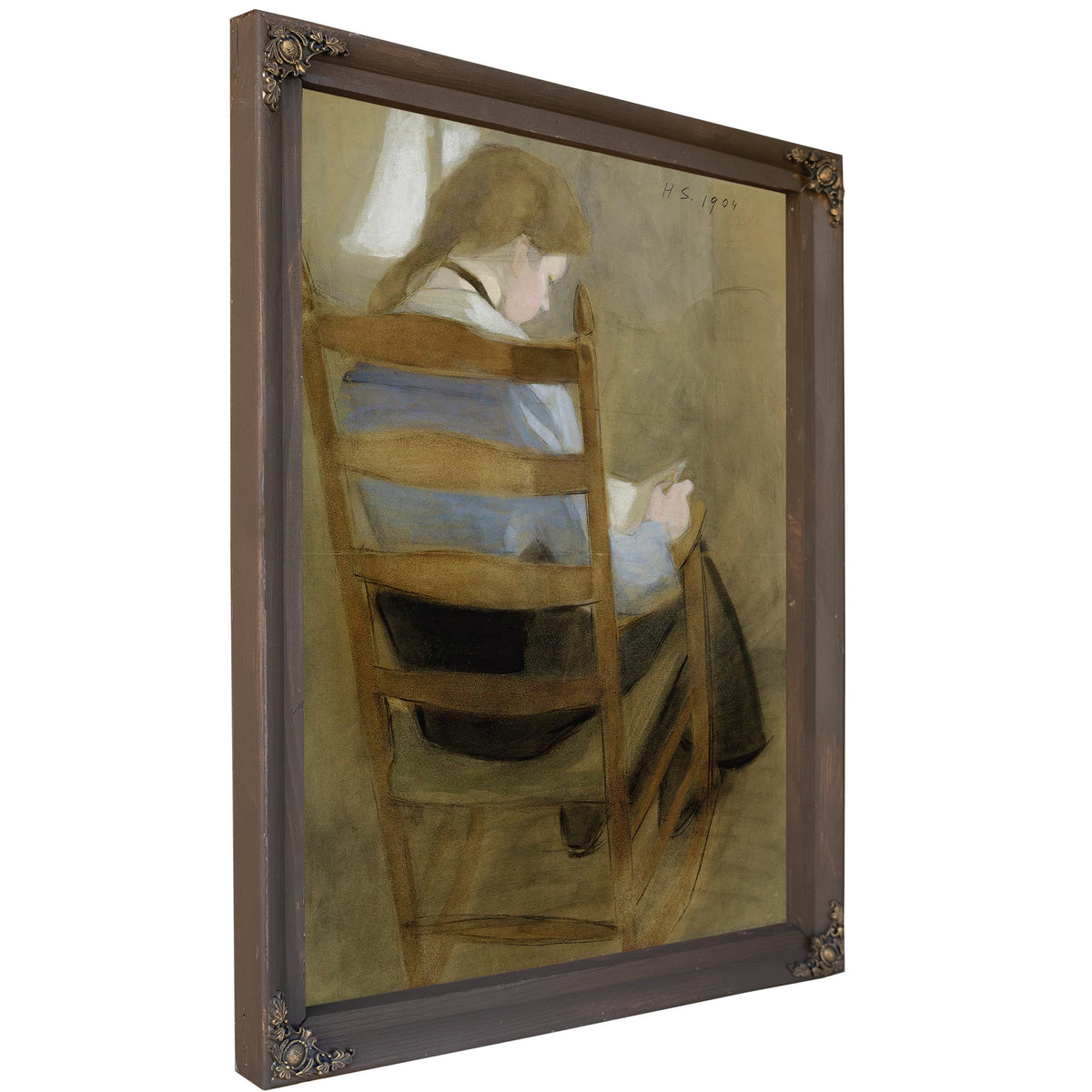 Girl Reading Seated Girl by Helene Schjerfbeck
