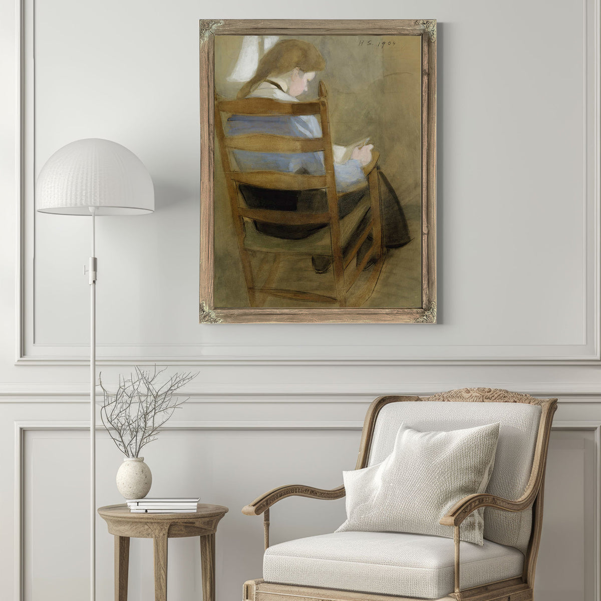 Girl Reading Seated Girl by Helene Schjerfbeck
