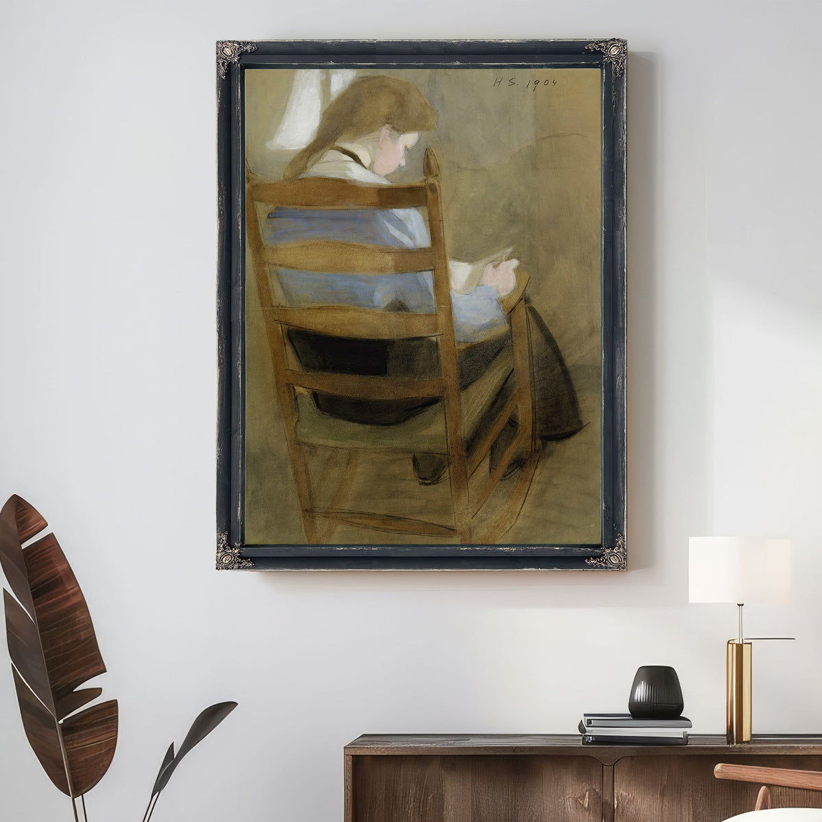 Girl Reading Seated Girl by Helene Schjerfbeck
