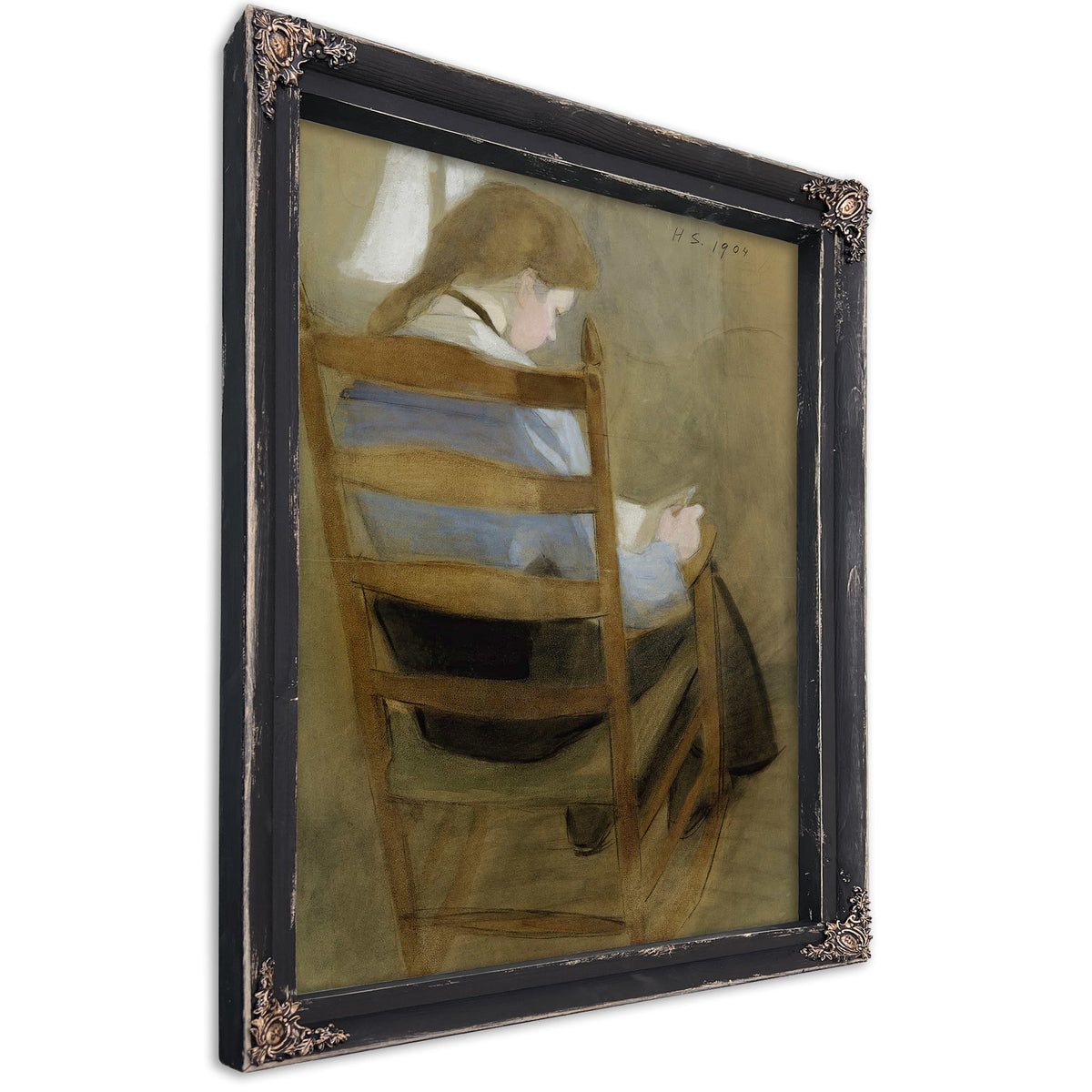Girl Reading Seated Girl by Helene Schjerfbeck