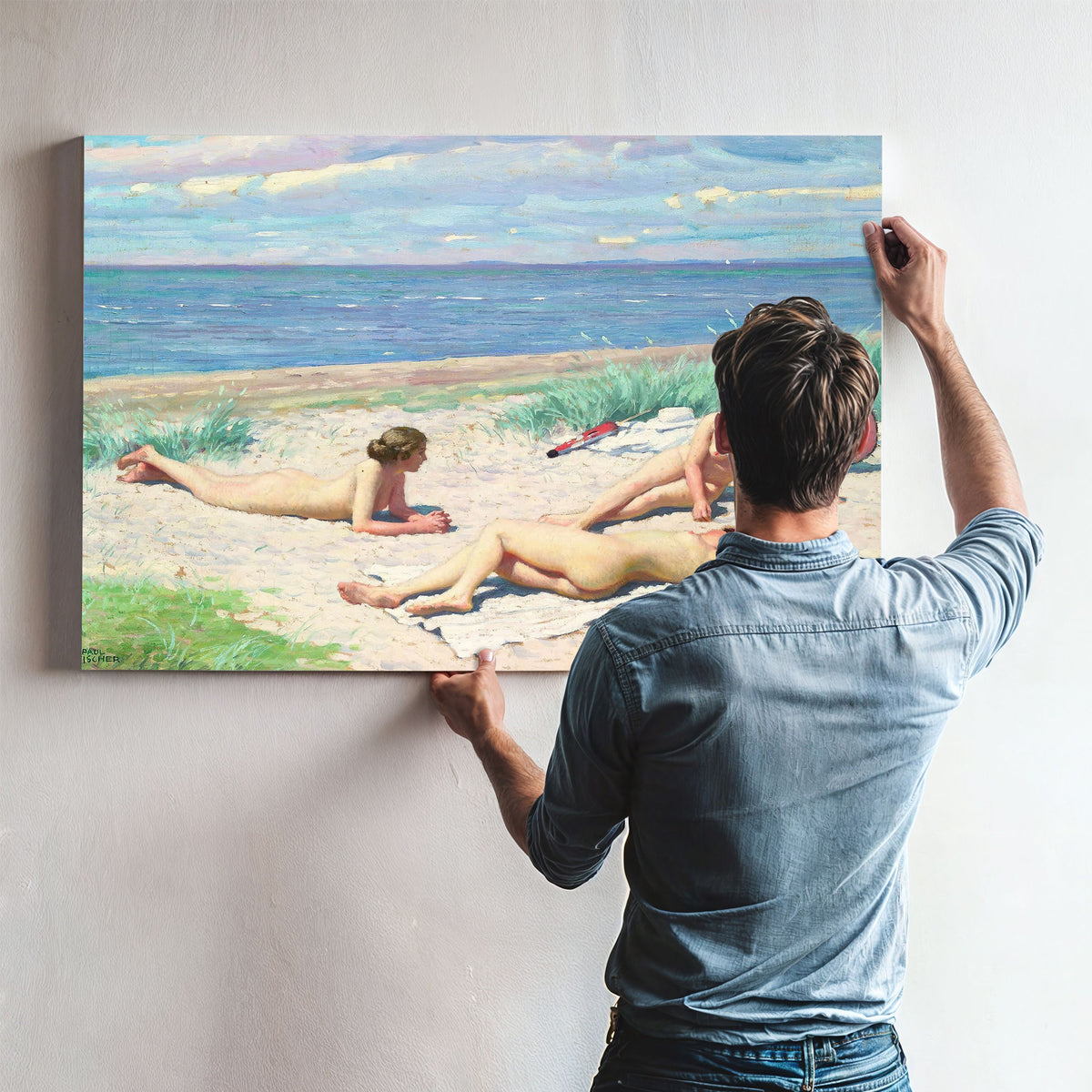 Girls On The Beach by Paul Fischer