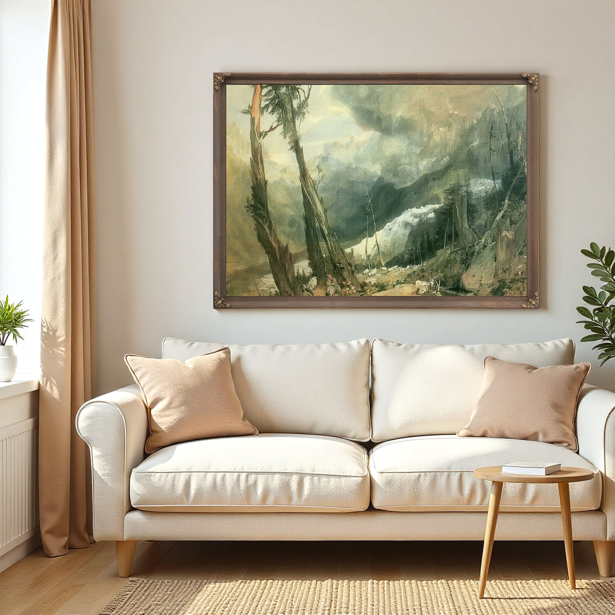 Glacier And Source Of The Arveron Going Up To The Mer De Glace By Jwm Turner