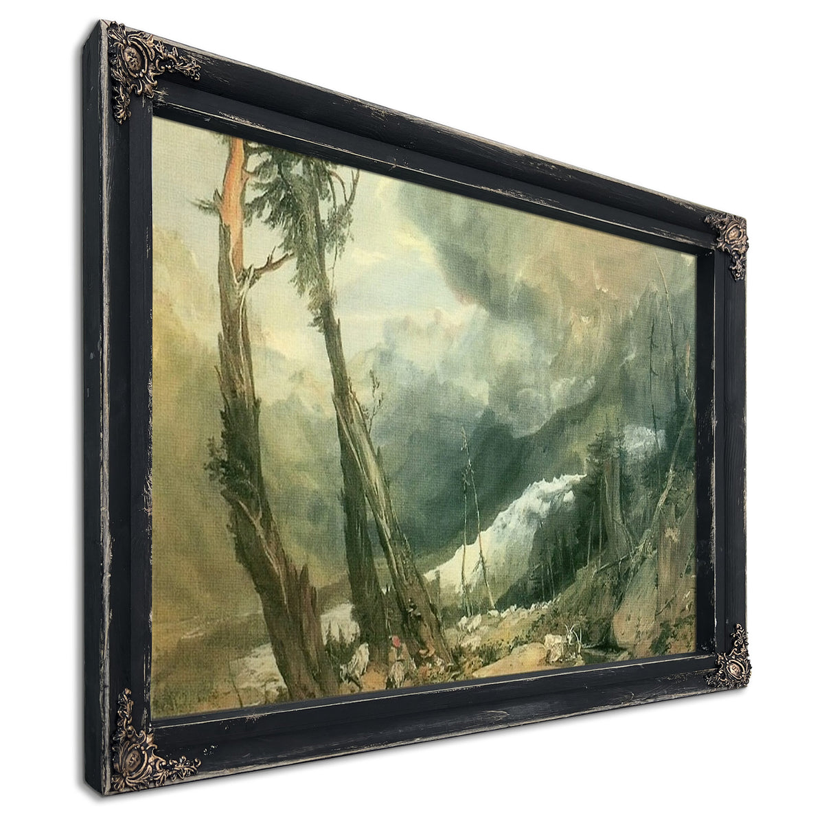 Glacier And Source Of The Arveron Going Up To The Mer De Glace By Jwm Turner