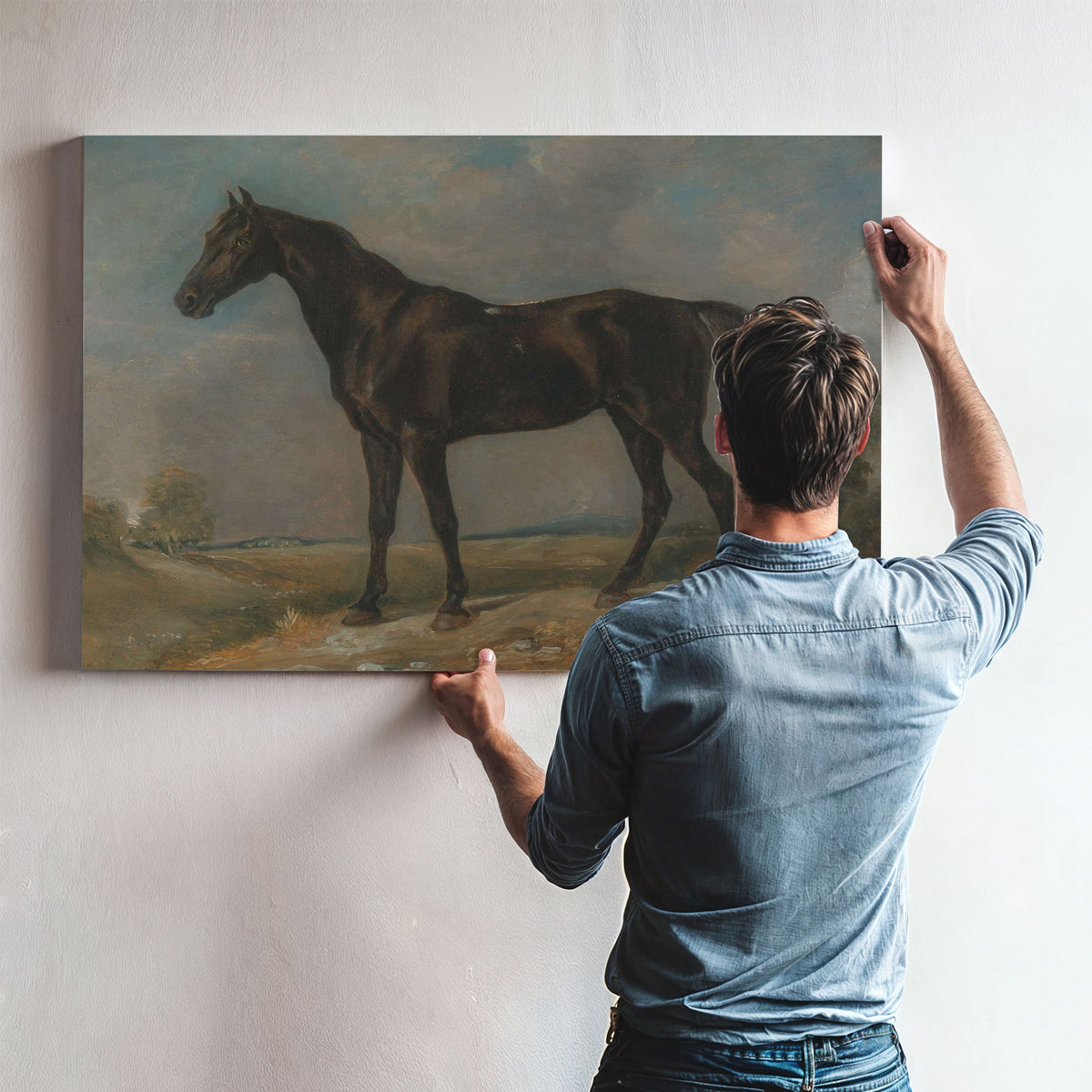 Golding Constables Black Riding Horse by John Constable