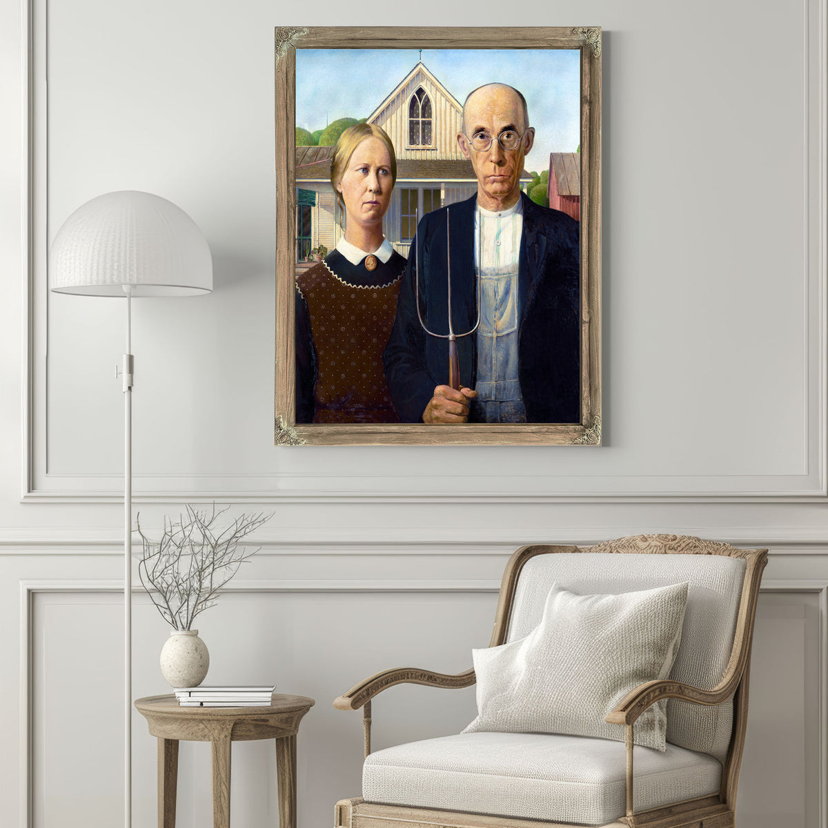 American Gothic 1930 By Grant Wood