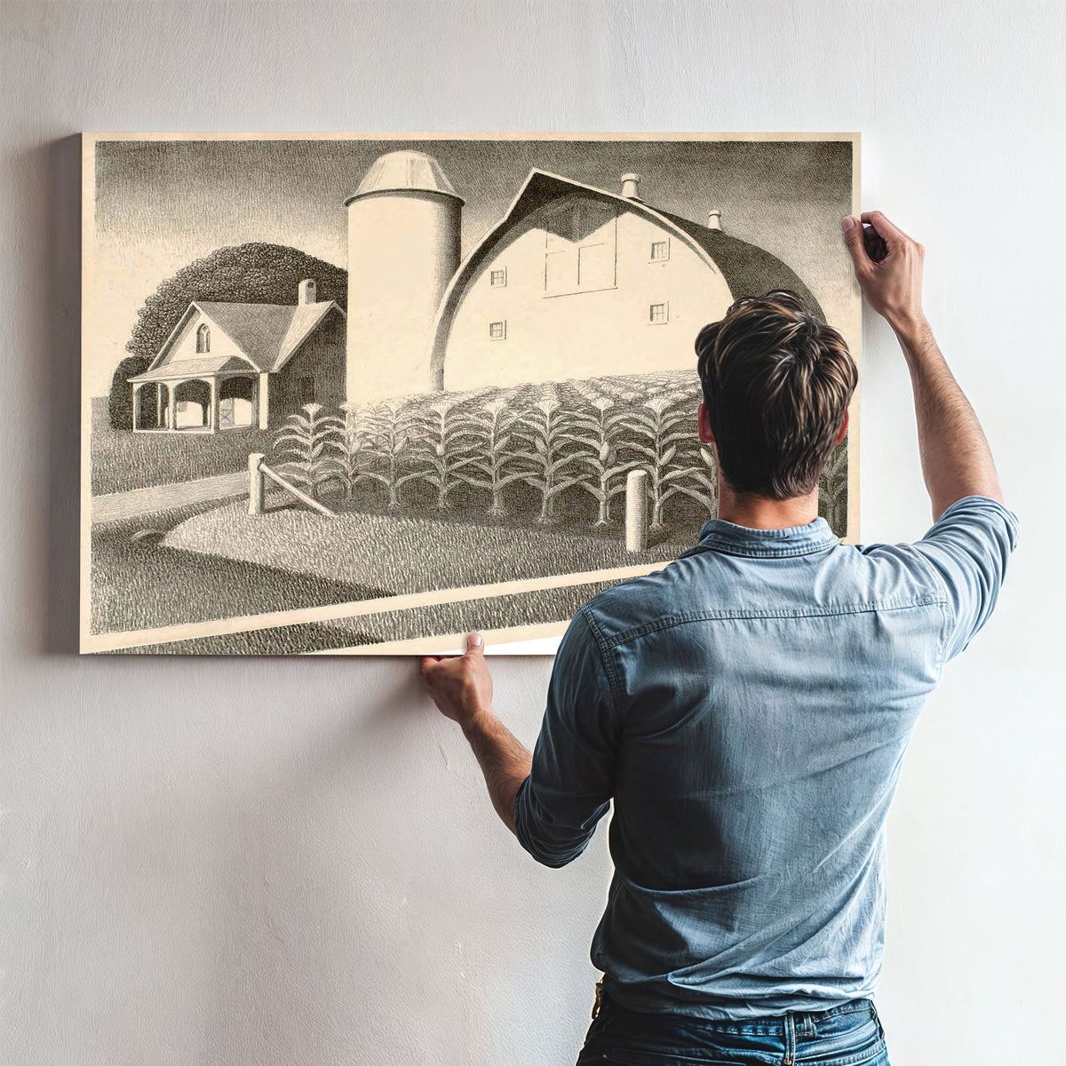 Fertility Lithograph By Grant Wood