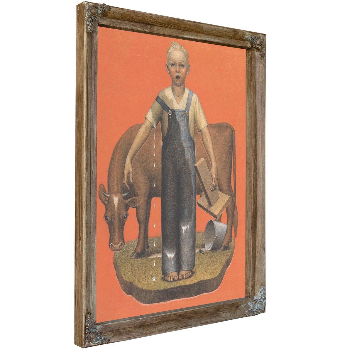 Large Large Spilt Milk By Grant Wood