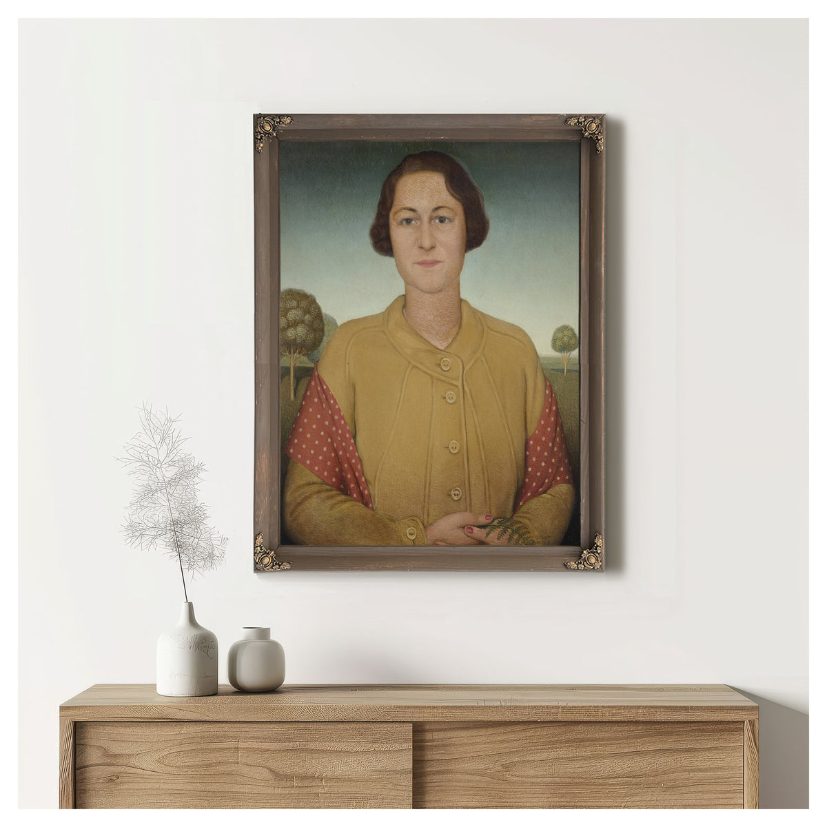 Portrait Mrs Donald Macmurray By Grant Wood