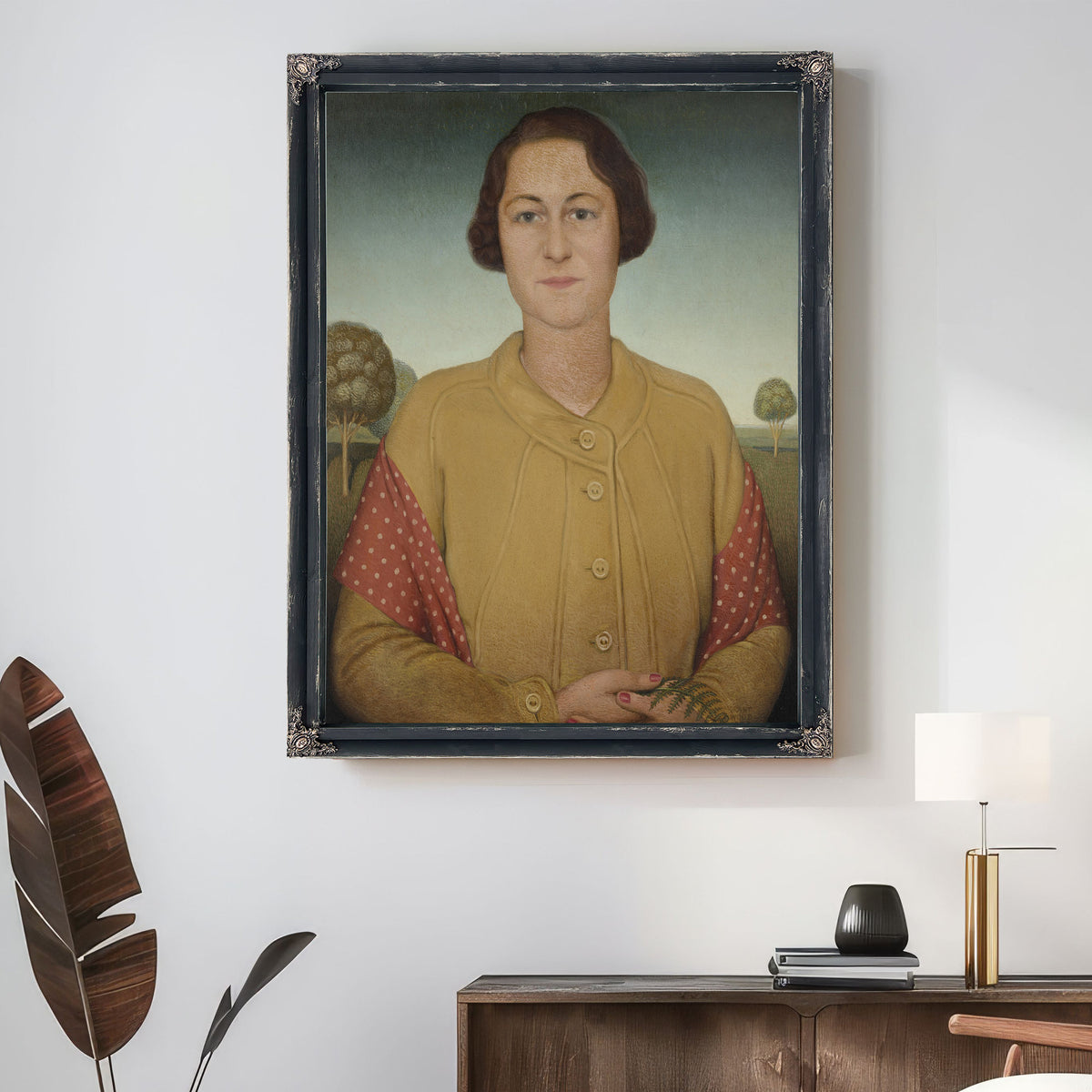 Portrait Mrs Donald Macmurray By Grant Wood
