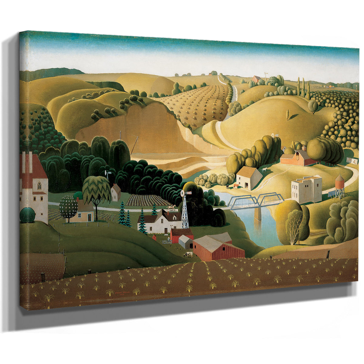 Stone City Iowa By Grant Wood