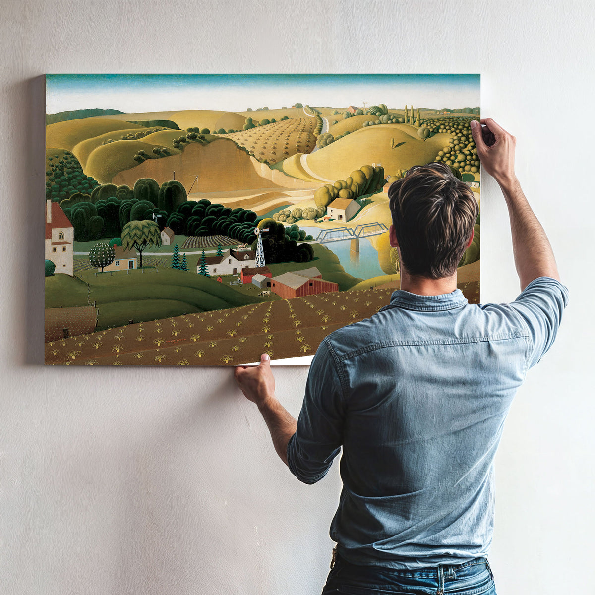 Stone City Iowa By Grant Wood