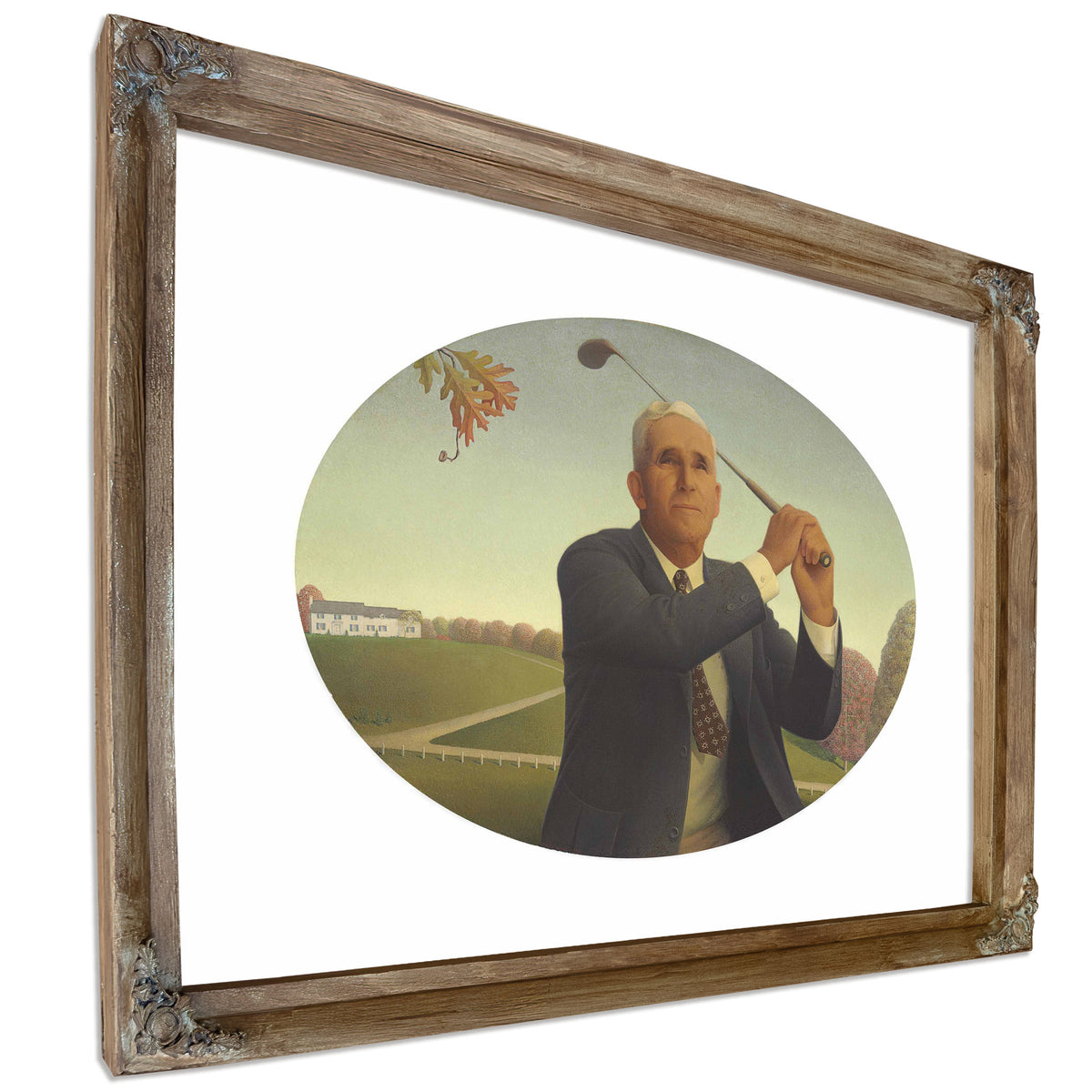 The American Golfer By Grant Wood