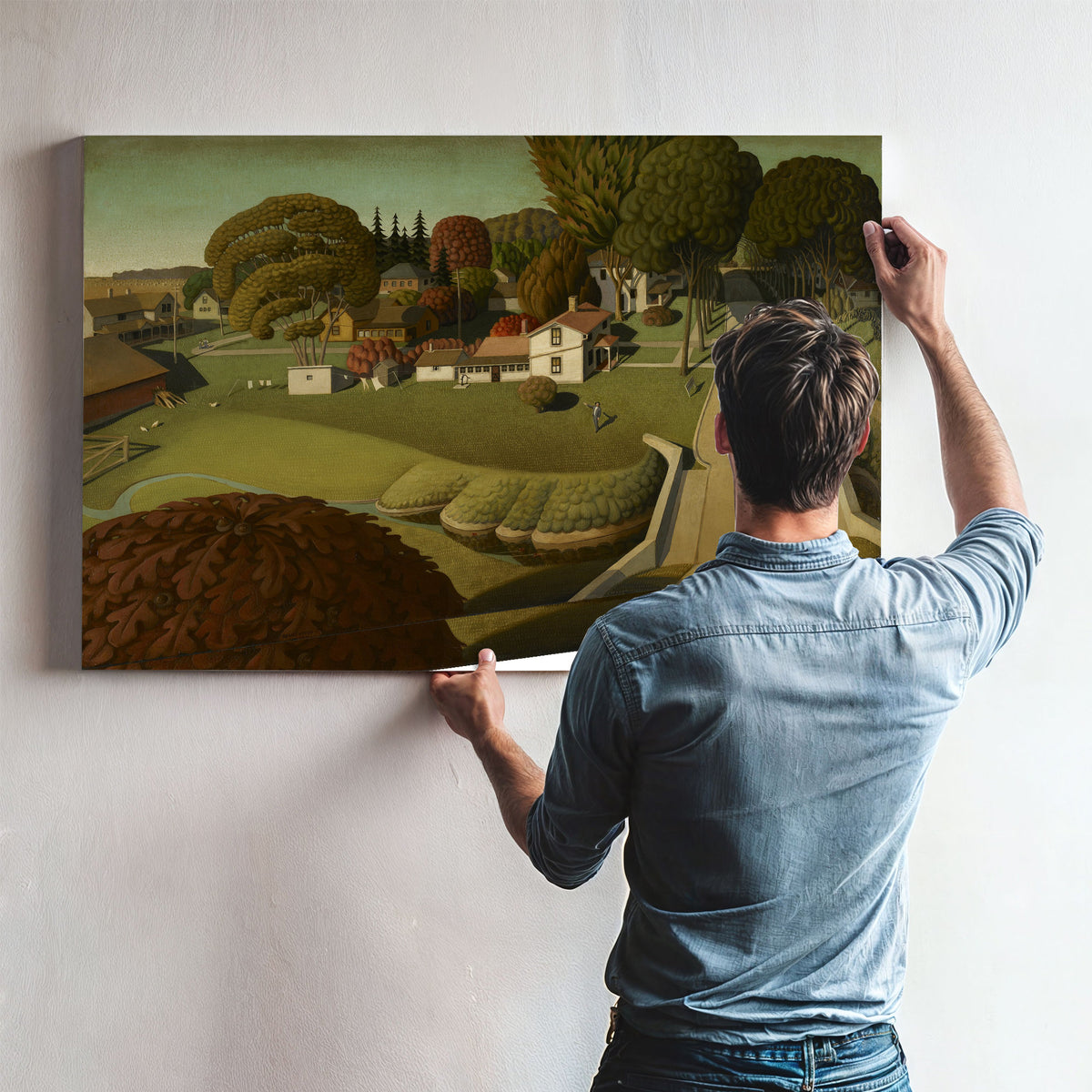 The Birthplace Herbert Hoover West By Grant Wood