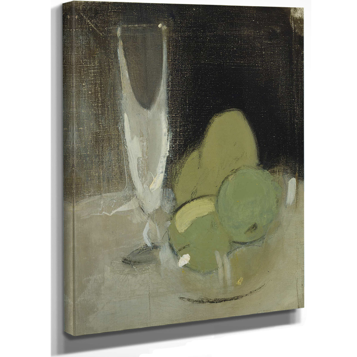 Green Apples And Champagne Glass by Helene Schjerfbeck