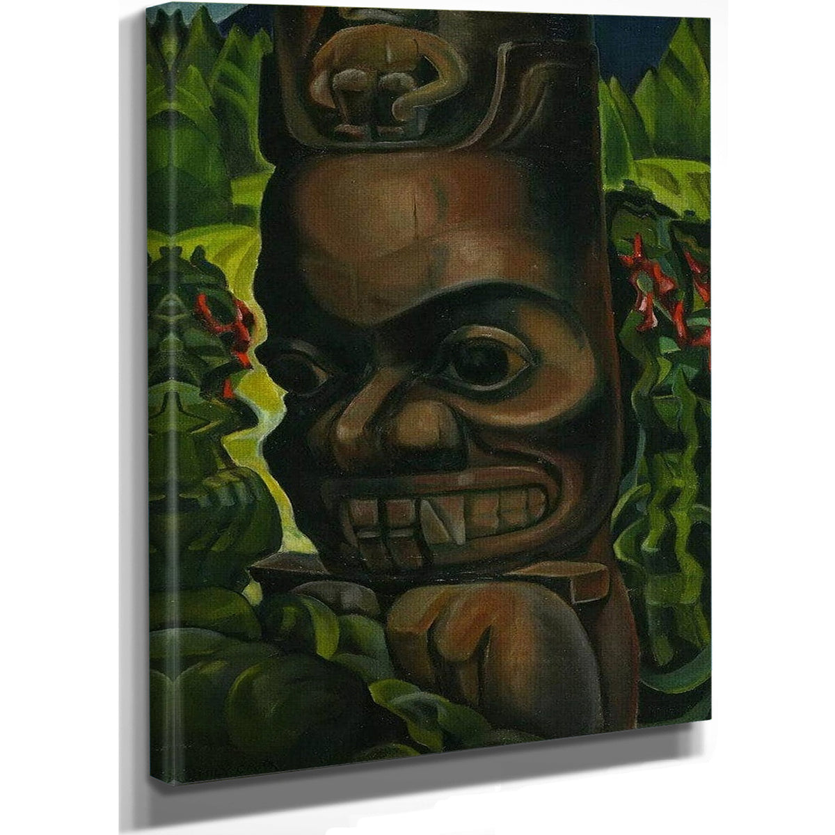 Grizzly Bear By Totem By Angidah By Nass By River By Emily Carr