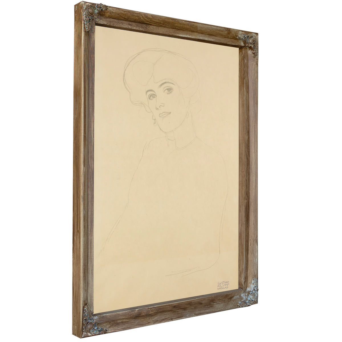 Damenbrustbild Im Dreiviertelprofil By Gustav Klimt