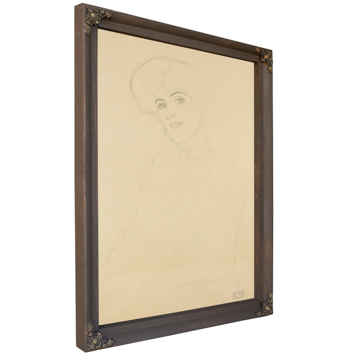 Damenbrustbild Im Dreiviertelprofil By Gustav Klimt