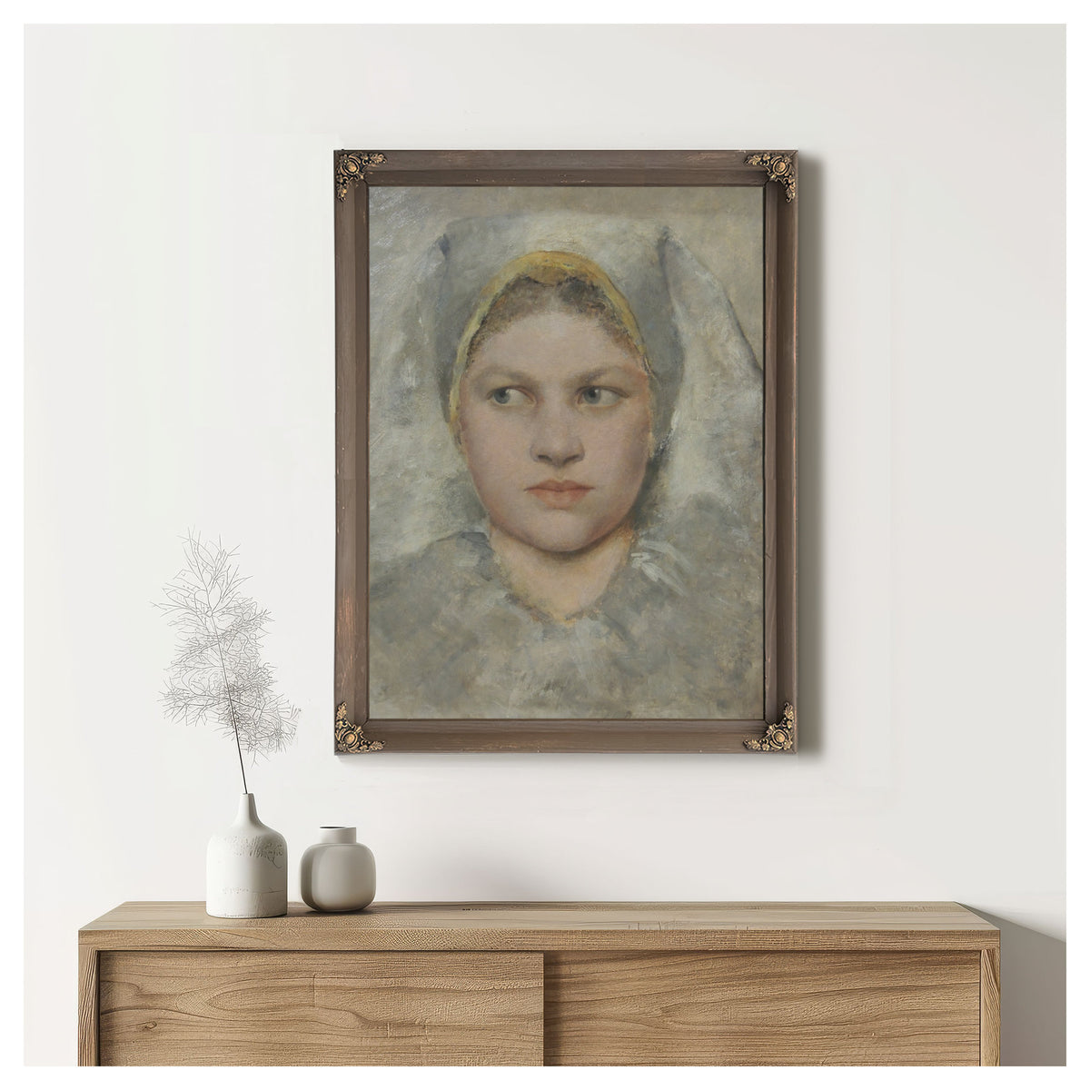 Head Study a Girl von Hana By Gustav Klimt