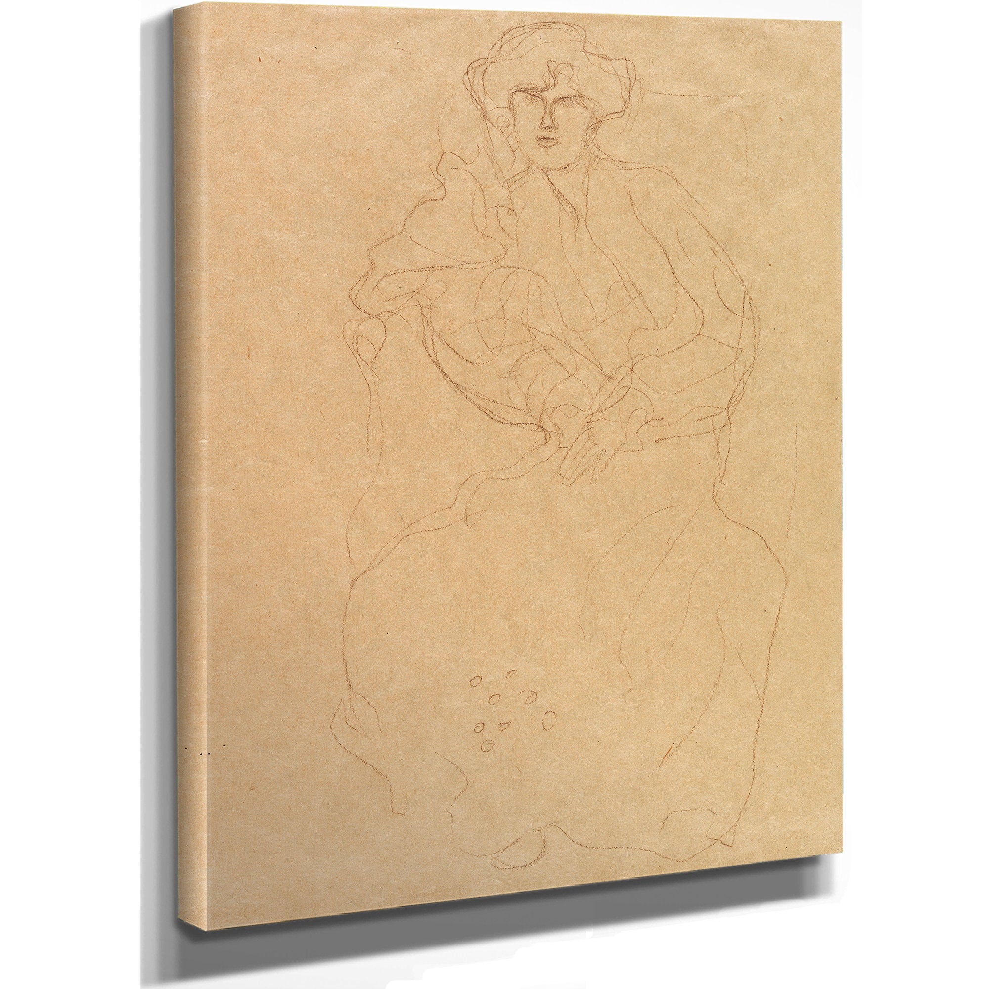 Im Lehnstuhl Sitzende von Vorne 1904 By Gustav Klimt