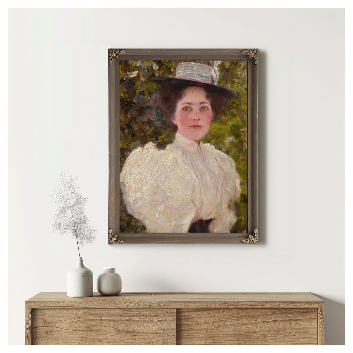Madchen Im Grunen Girl the Foliage By Gustav Klimt