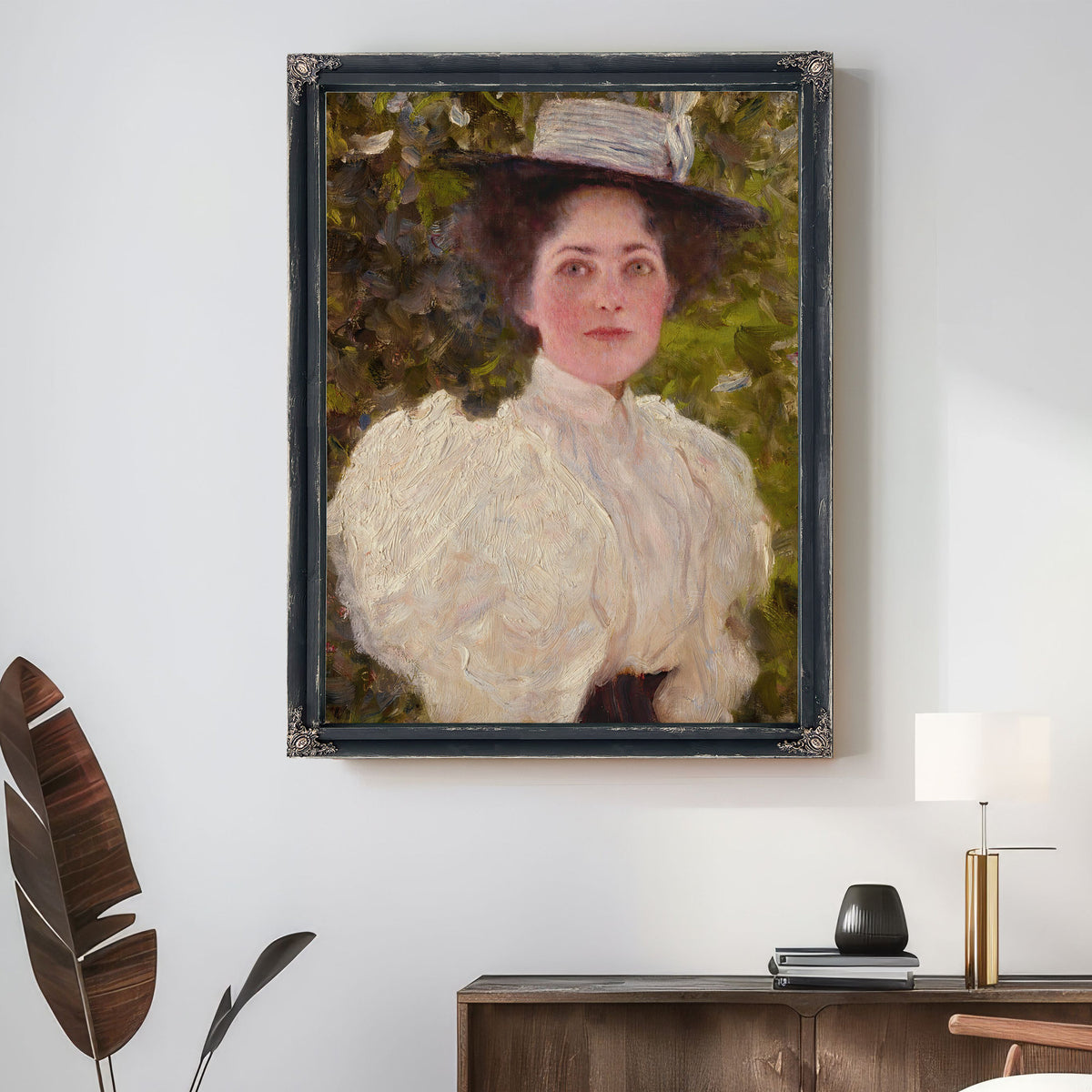 Madchen Im Grunen Girl the Foliage By Gustav Klimt