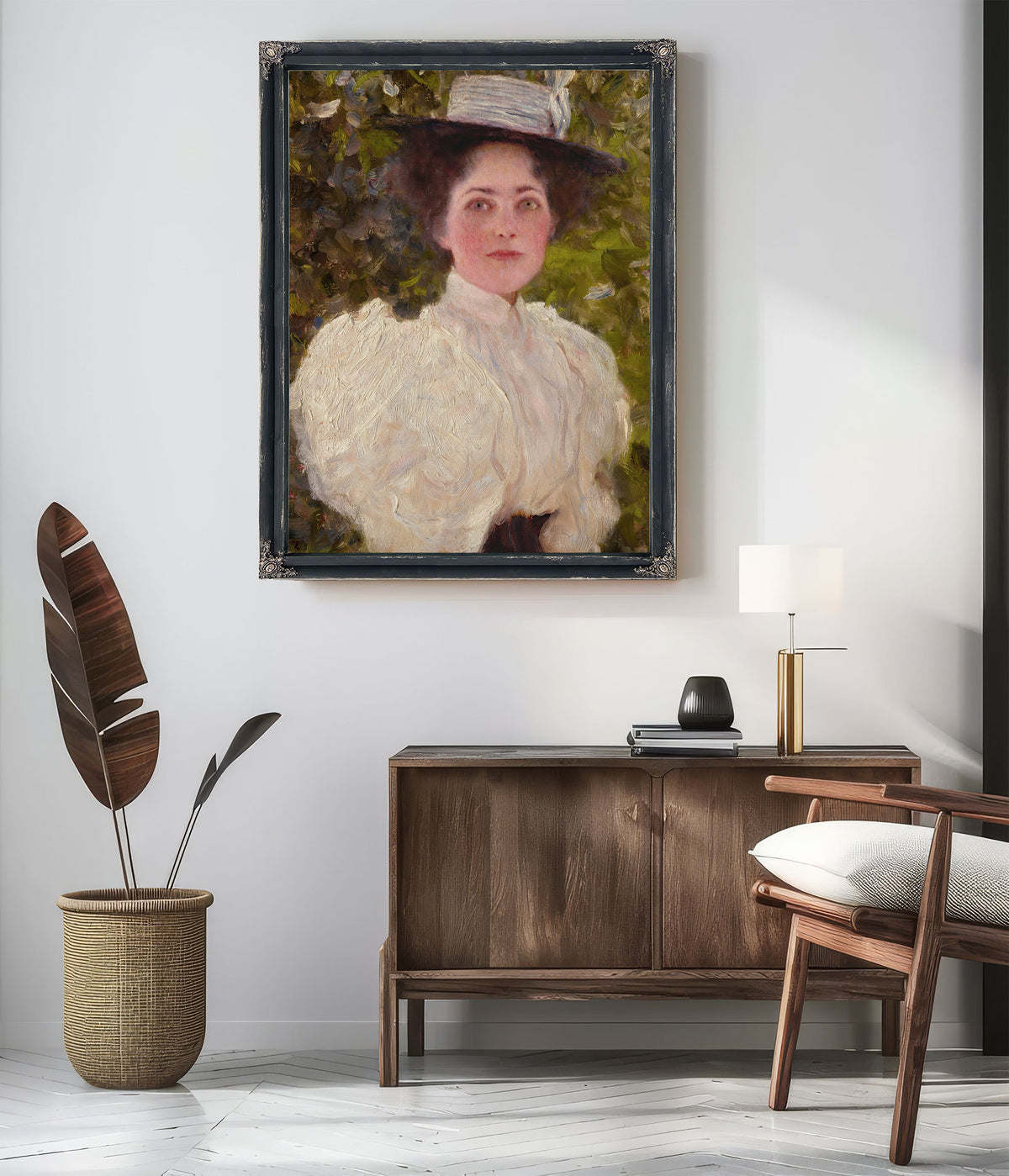 Madchen Im Grunen Girl the Foliage By Gustav Klimt
