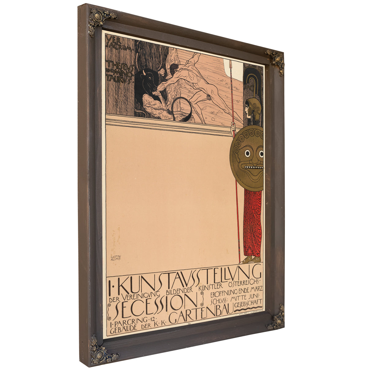 Plakat der 1 Ausstellung der Secession By Gustav Klimt