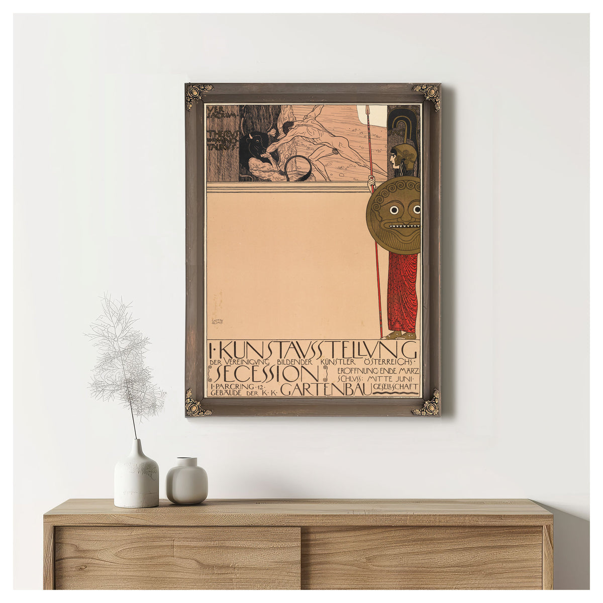 Plakat der 1 Ausstellung der Secession By Gustav Klimt