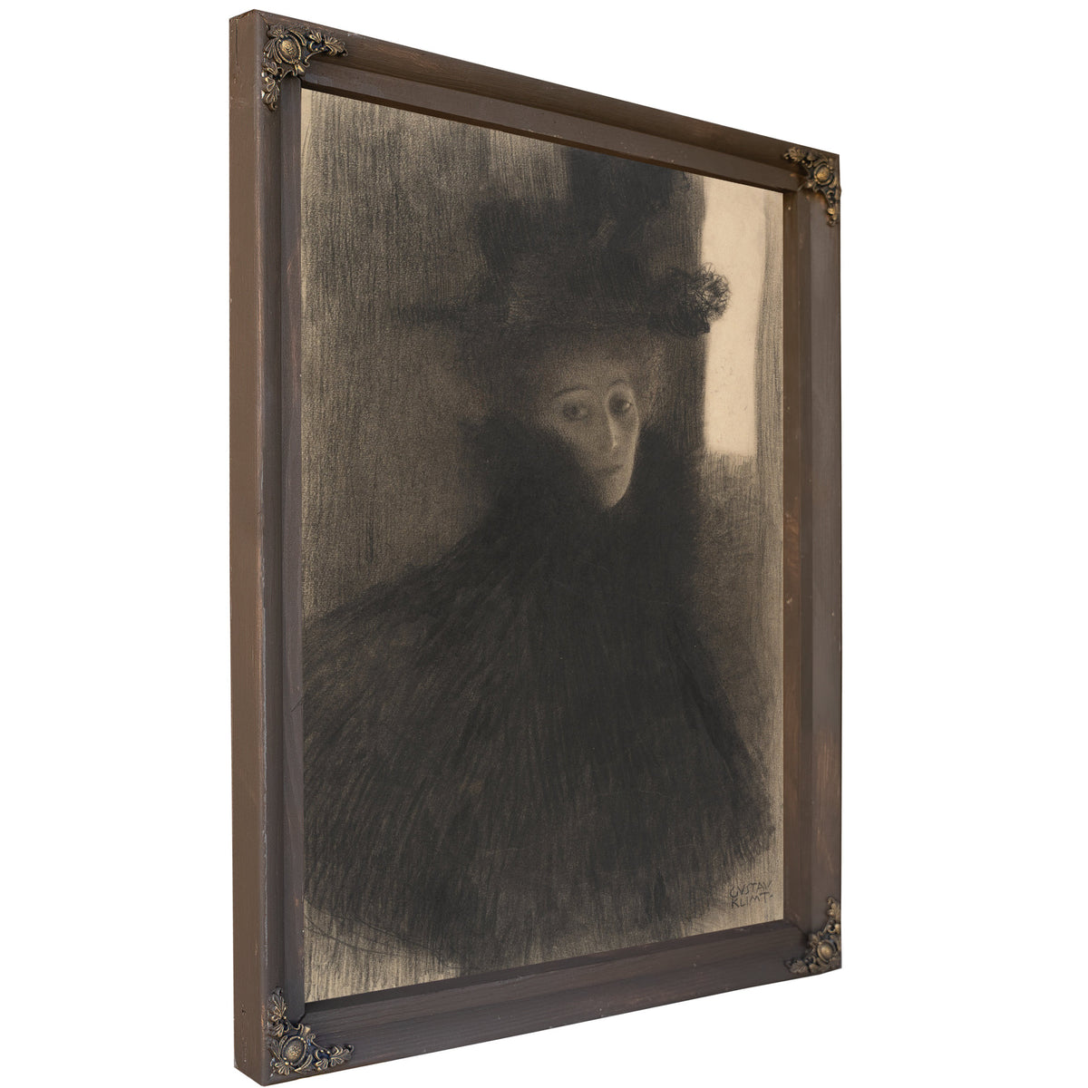 Portrait a Lady Cape Hat 1897 1898 By Gustav Klimt